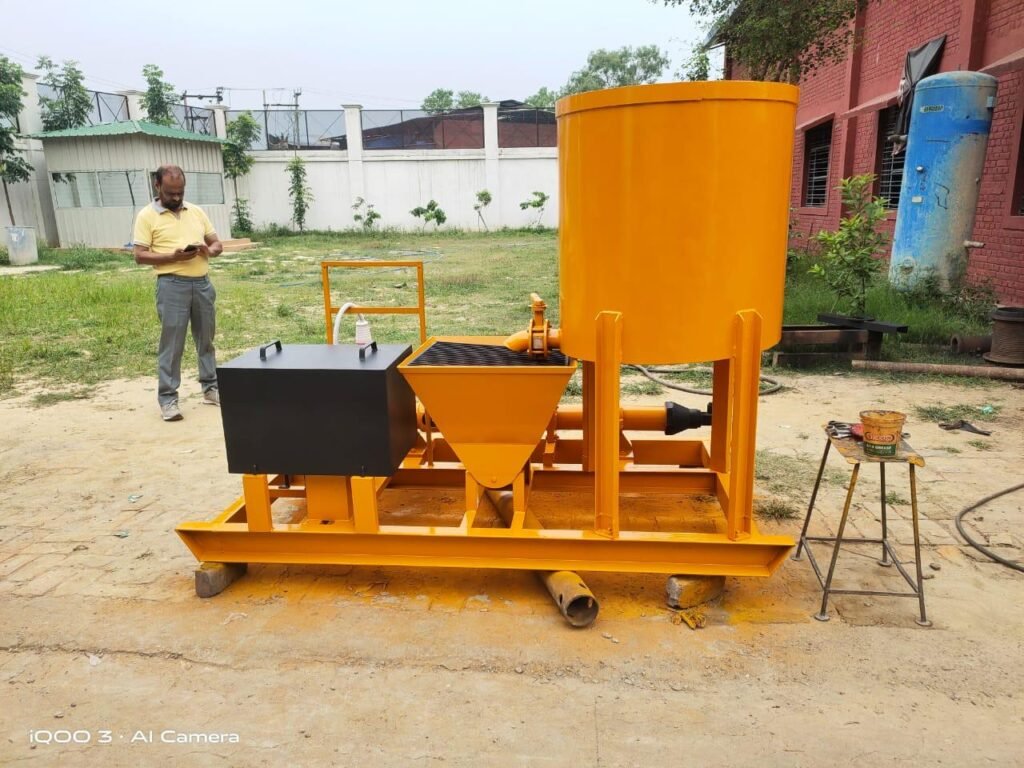 Single drum grout pump