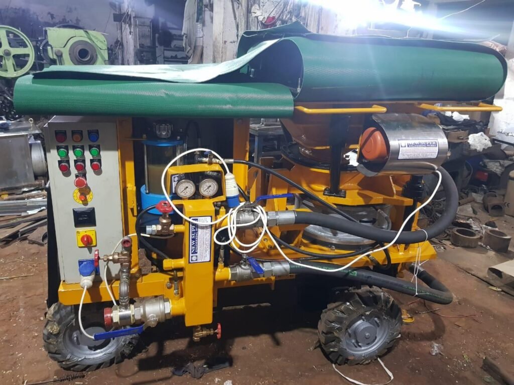 Wet shortcrete machine